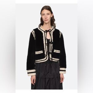 SEA New York Harper faux fur black jacket - size S